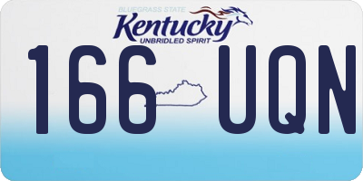 KY license plate 166UQN