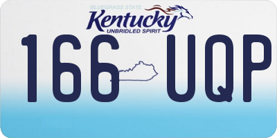 KY license plate 166UQP