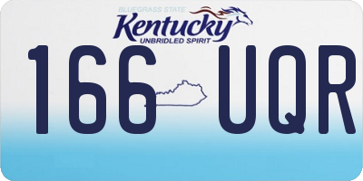 KY license plate 166UQR