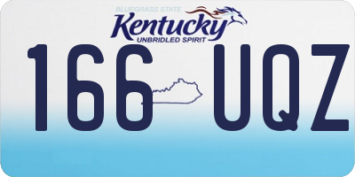 KY license plate 166UQZ