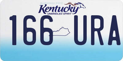 KY license plate 166URA
