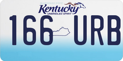 KY license plate 166URB
