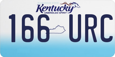KY license plate 166URC