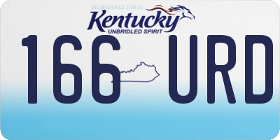 KY license plate 166URD
