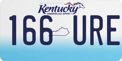 KY license plate 166URE