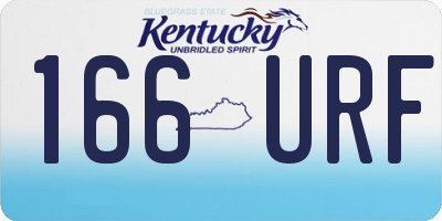 KY license plate 166URF