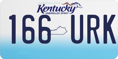 KY license plate 166URK