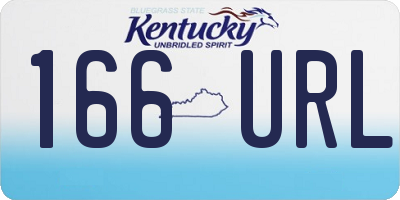 KY license plate 166URL