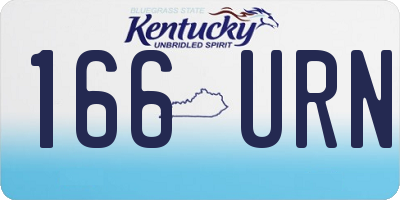KY license plate 166URN