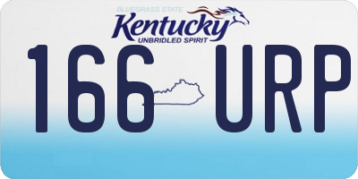 KY license plate 166URP