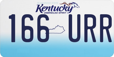 KY license plate 166URR