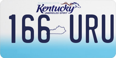 KY license plate 166URU