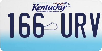 KY license plate 166URV