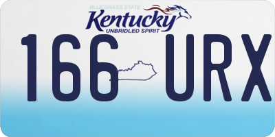 KY license plate 166URX