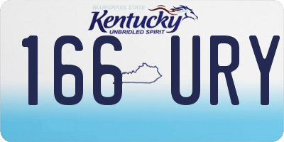KY license plate 166URY