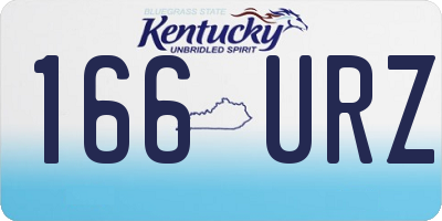KY license plate 166URZ