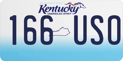 KY license plate 166USO
