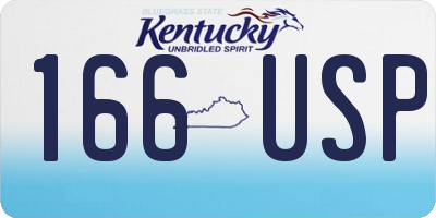 KY license plate 166USP