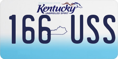 KY license plate 166USS