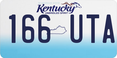 KY license plate 166UTA