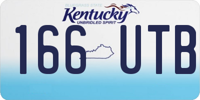 KY license plate 166UTB