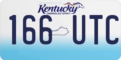 KY license plate 166UTC