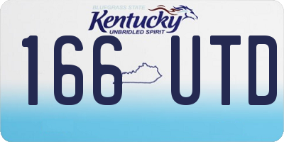 KY license plate 166UTD