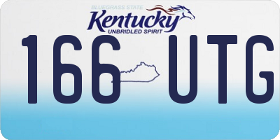 KY license plate 166UTG