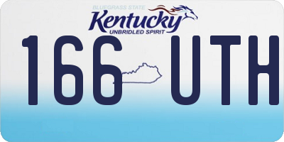KY license plate 166UTH