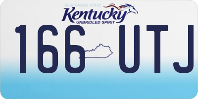 KY license plate 166UTJ