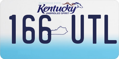 KY license plate 166UTL