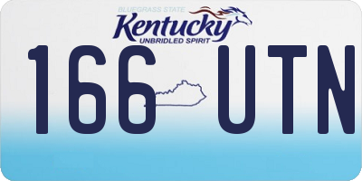 KY license plate 166UTN