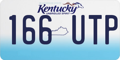 KY license plate 166UTP