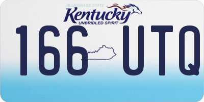 KY license plate 166UTQ