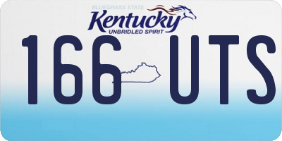 KY license plate 166UTS