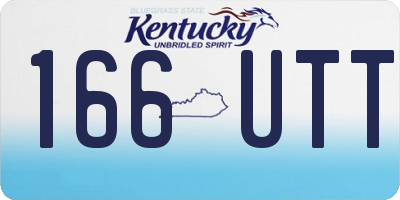 KY license plate 166UTT