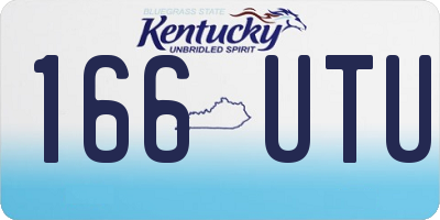KY license plate 166UTU