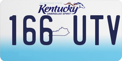 KY license plate 166UTV