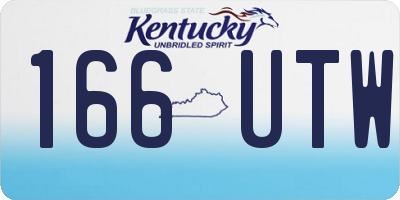 KY license plate 166UTW