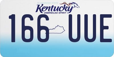 KY license plate 166UUE