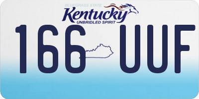 KY license plate 166UUF