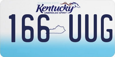 KY license plate 166UUG