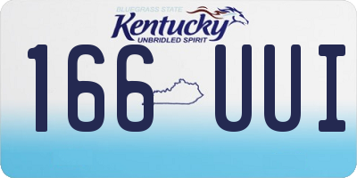 KY license plate 166UUI