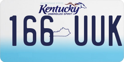 KY license plate 166UUK