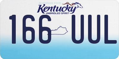 KY license plate 166UUL