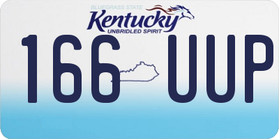 KY license plate 166UUP