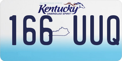KY license plate 166UUQ