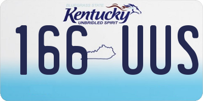 KY license plate 166UUS