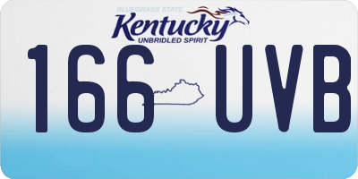 KY license plate 166UVB