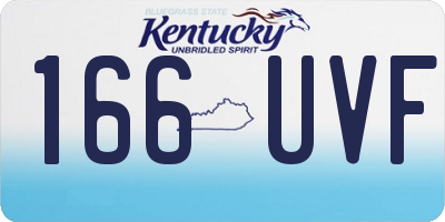 KY license plate 166UVF